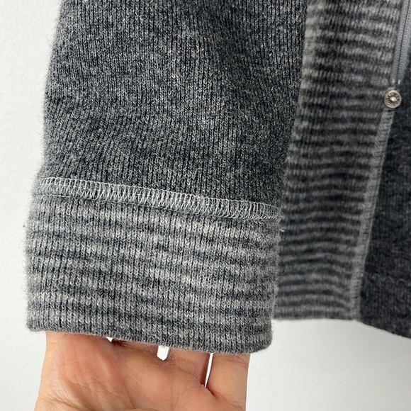 Prana Kari Grey Wool Blend Hooded Zip Sweater Jacket Pockets Womens Size XS - Picture 5 of 14